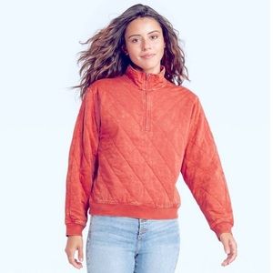 Universal Threads Burnt Orange Zip Up Pullover